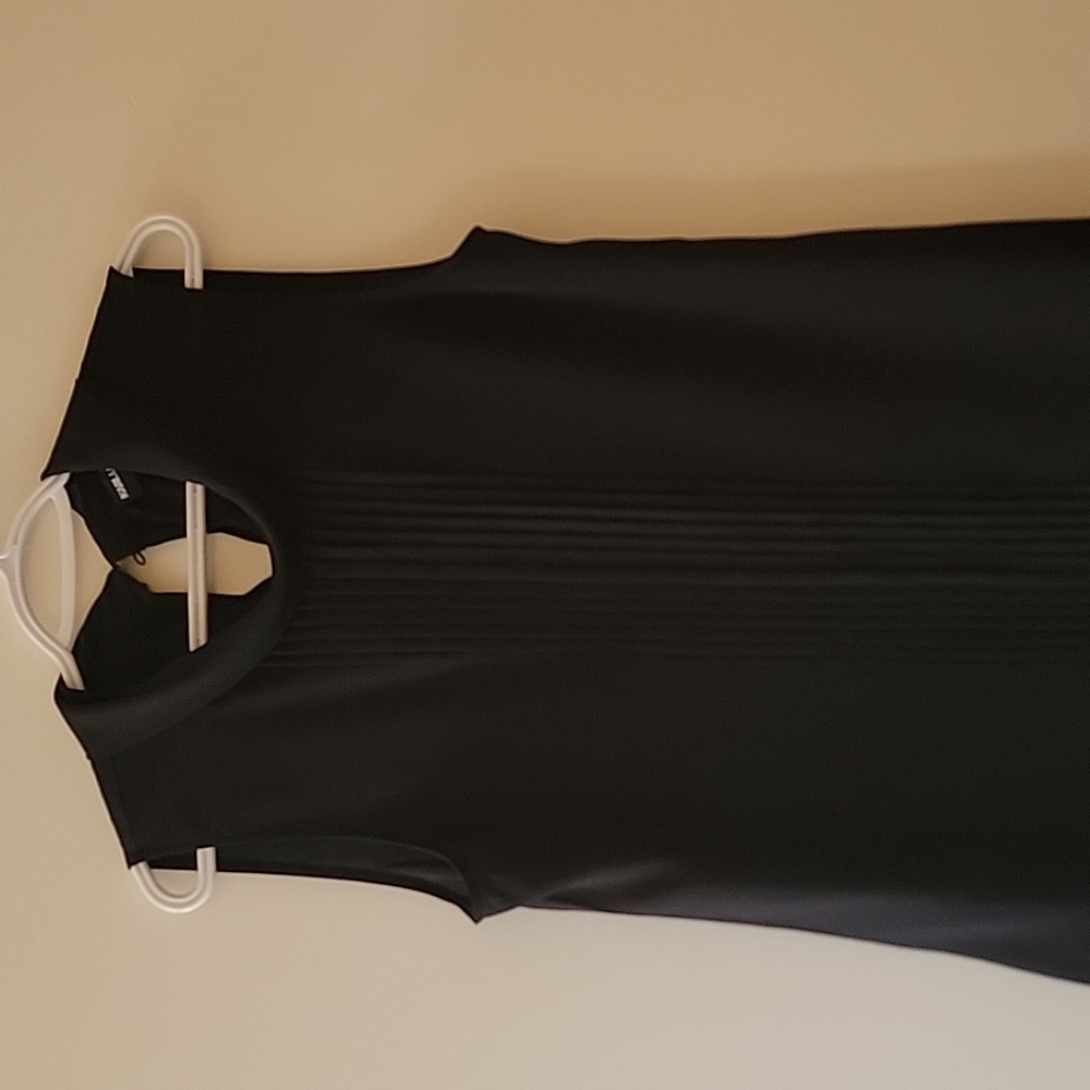 Black sleeveless dressy blouse